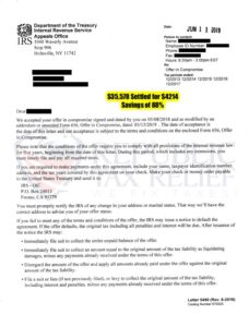 How One Taxpayer Saved $31,364 on a Five-Year IRS Debt” or “Taxpayer Cuts $35,578 IRS Bill by 88% Through IRS Appeals